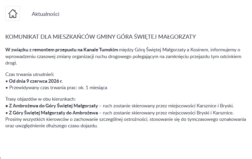 Remont drogi - Gora - Ambrozew